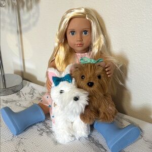 Pink Star Dress Doll with Blue Boots